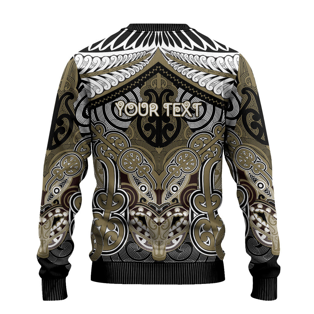 Aotearoa Iwi Waikato Tainui Personalised Ugly Christmas Sweater Maori Kowhaiwhai Pattern LT19 - Polynesian Pride