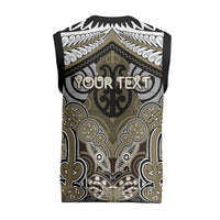 Aotearoa Iwi Waikato Tainui Personalised Christmas Knitted V-Neck Vest Maori Kowhaiwhai Pattern LT19 - Polynesian Pride