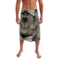 Aotearoa Iwi Waikato Tainui Personalised Lavalava Maori Kowhaiwhai Pattern LT19 Dark Yellow - Polynesian Pride