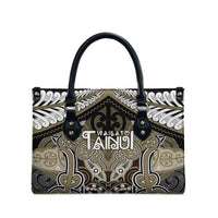 Aotearoa Iwi Waikato Tainui Leather Bag Maori Kowhaiwhai Pattern LT19 - Polynesian Pride