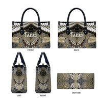 Aotearoa Iwi Waikato Tainui Leather Bag Maori Kowhaiwhai Pattern LT19 - Polynesian Pride