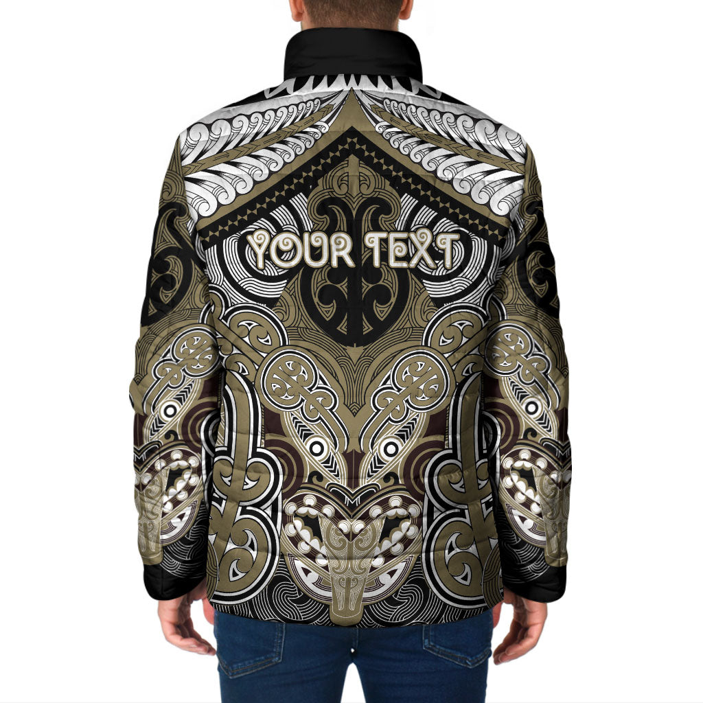Aotearoa Iwi Waikato Tainui Personalised Padded Jacket Maori Kowhaiwhai Pattern LT19 - Polynesian Pride