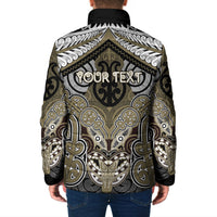 Aotearoa Iwi Waikato Tainui Personalised Padded Jacket Maori Kowhaiwhai Pattern LT19 - Polynesian Pride