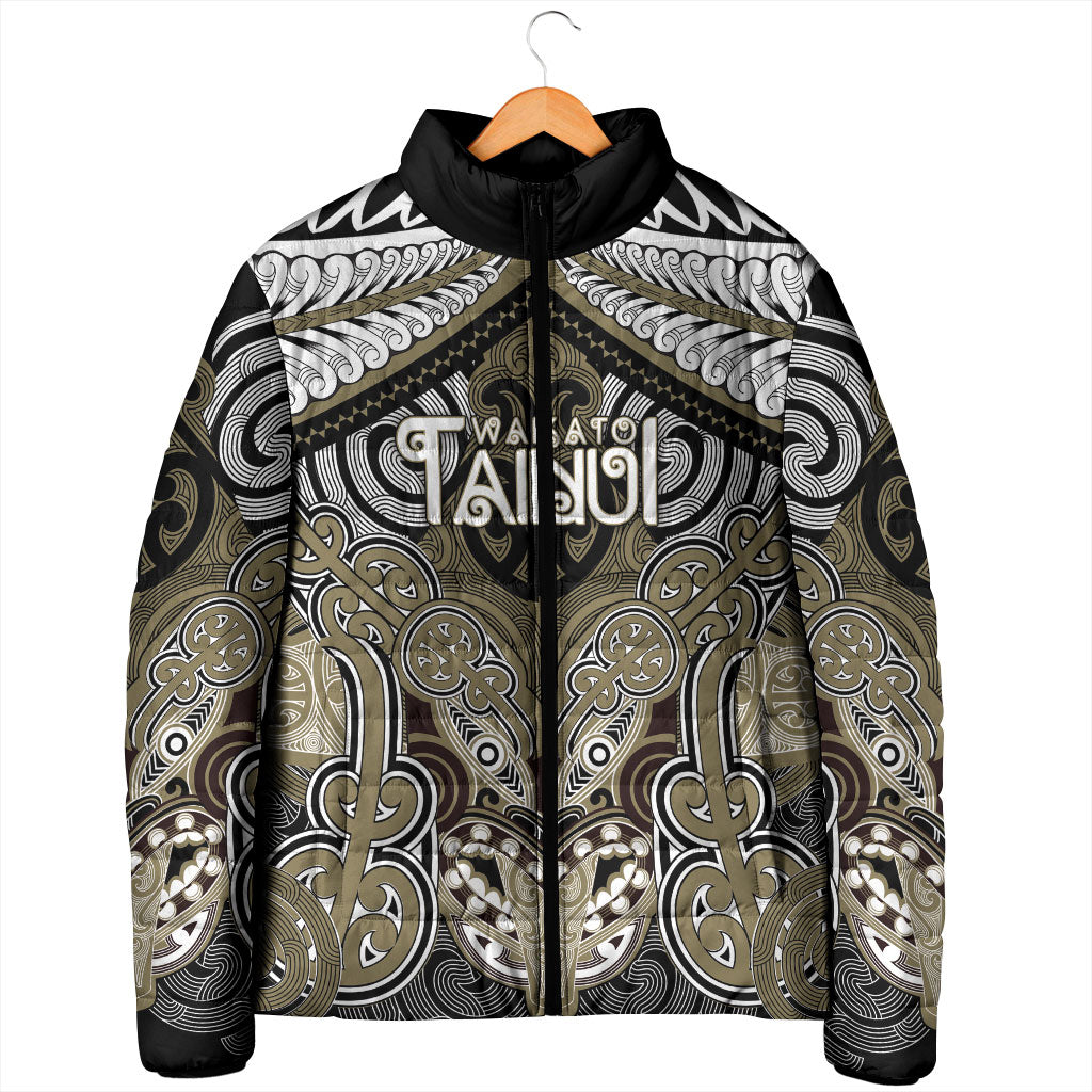Aotearoa Iwi Waikato Tainui Personalised Padded Jacket Maori Kowhaiwhai Pattern LT19 - Polynesian Pride