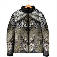 Aotearoa Iwi Waikato Tainui Personalised Padded Jacket Maori Kowhaiwhai Pattern LT19 - Polynesian Pride