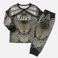 Aotearoa Iwi Waikato Tainui Personalised Christmas Pajama Set Maori Kowhaiwhai Pattern LT19 Men Dark Yellow - Polynesian Pride