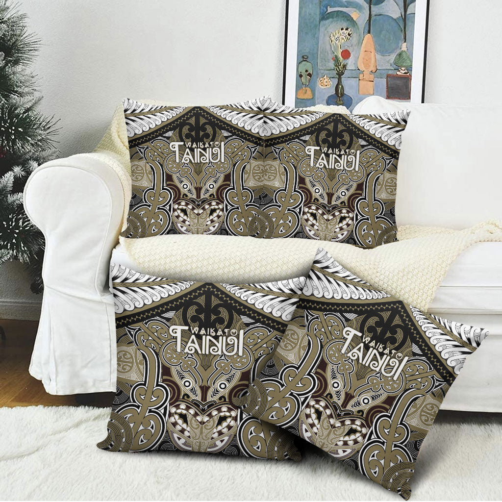 Aotearoa Iwi Waikato Tainui Pillow Cover Maori Kowhaiwhai Pattern LT19 - Polynesian Pride