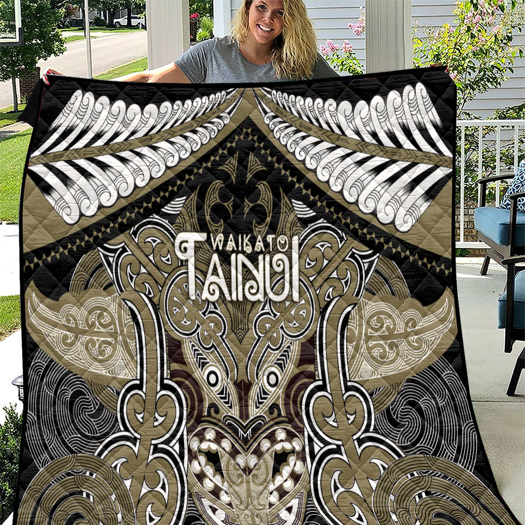 Aotearoa Iwi Waikato Tainui Quilt Maori Kowhaiwhai Pattern LT19 Dark Yellow - Polynesian Pride