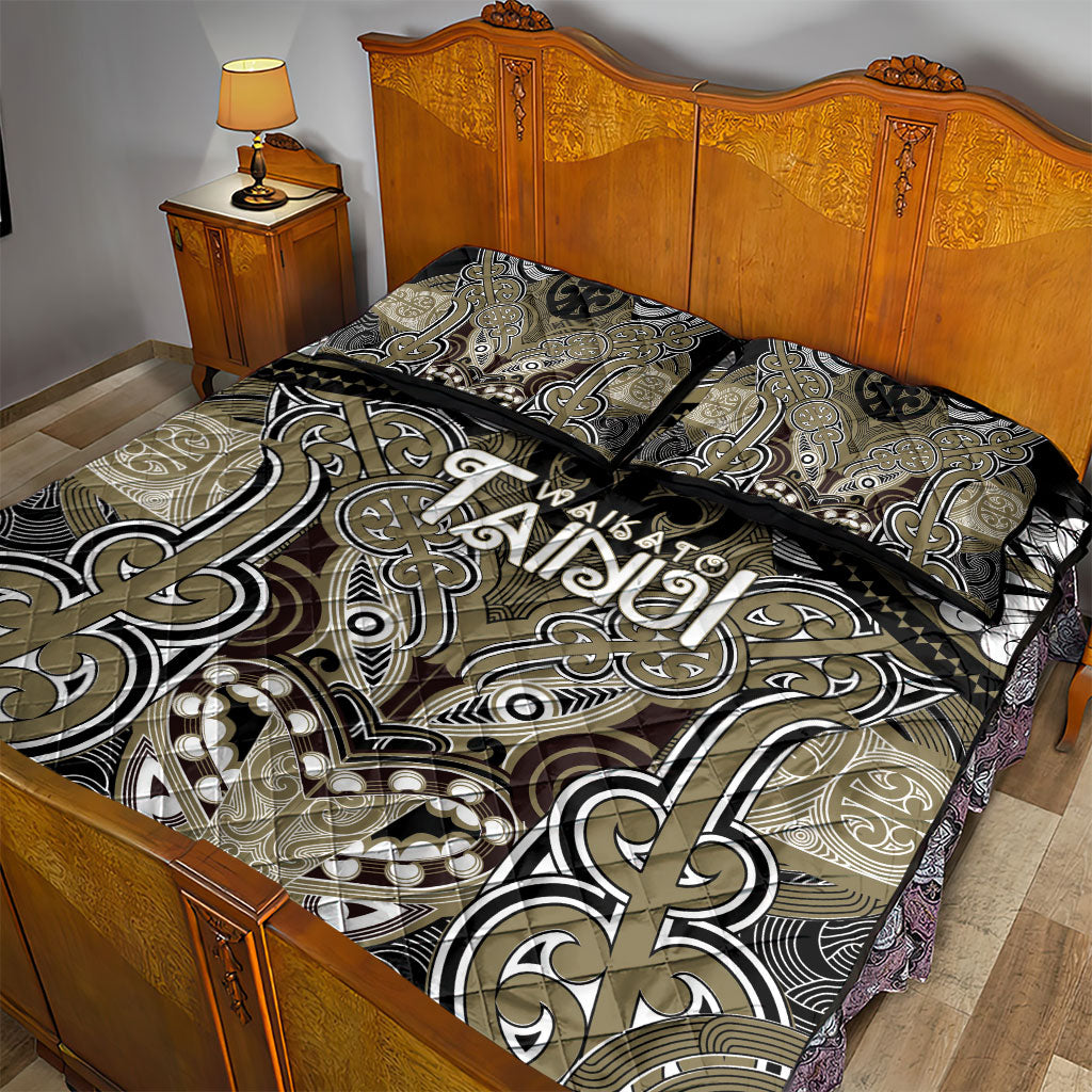Aotearoa Iwi Waikato Tainui Quilt Bed Set Maori Kowhaiwhai Pattern LT19 - Polynesian Pride