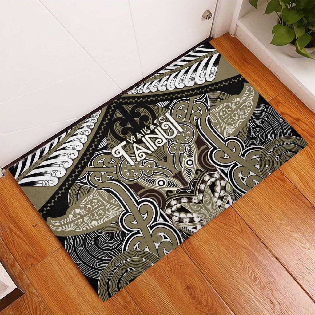 Aotearoa Iwi Waikato Tainui Rubber Doormat Maori Kowhaiwhai Pattern LT19 - Polynesian Pride