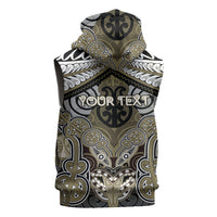 Aotearoa Iwi Waikato Tainui Personalised Sleeveless Hoodie Maori Kowhaiwhai Pattern LT19 - Polynesian Pride