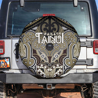 Aotearoa Iwi Waikato Tainui Spare Tire Cover Maori Kowhaiwhai Pattern LT19 Dark Yellow - Polynesian Pride