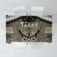 Aotearoa Iwi Waikato Tainui Tablecloth Maori Kowhaiwhai Pattern LT19 Dark Yellow - Polynesian Pride