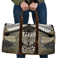 Aotearoa Iwi Waikato Tainui Travel Bag Maori Kowhaiwhai Pattern LT19 Dark Yellow - Polynesian Pride