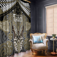 Aotearoa Iwi Waikato Tainui Window Curtain Maori Kowhaiwhai Pattern LT19 - Polynesian Pride