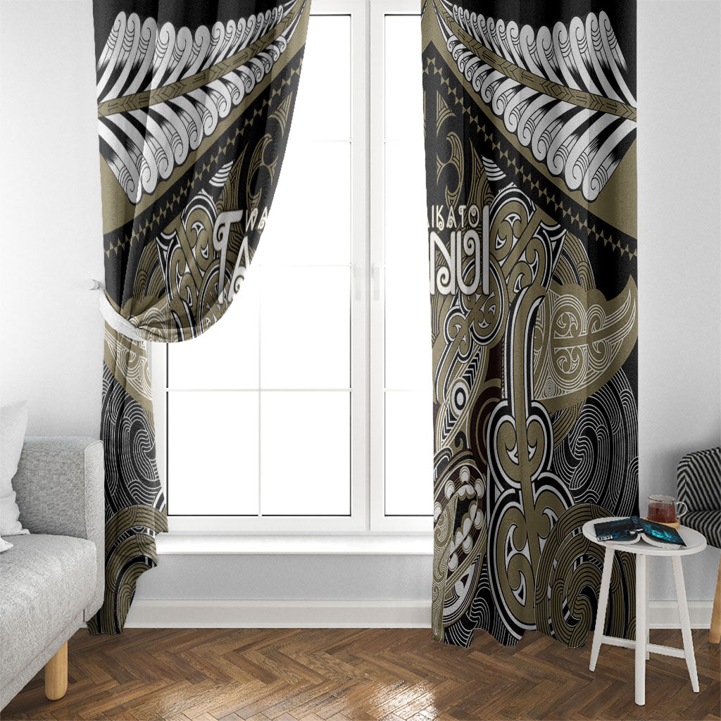 Aotearoa Iwi Waikato Tainui Window Curtain Maori Kowhaiwhai Pattern LT19 - Polynesian Pride