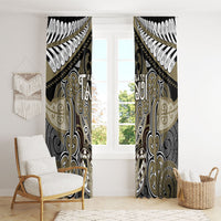 Aotearoa Iwi Waikato Tainui Window Curtain Maori Kowhaiwhai Pattern LT19 - Polynesian Pride