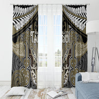 Aotearoa Iwi Waikato Tainui Window Curtain Maori Kowhaiwhai Pattern LT19 - Polynesian Pride