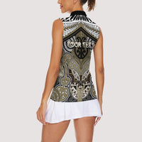 Aotearoa Iwi Waikato Tainui Personalised Women Sleeveless Polo Shirt Maori Kowhaiwhai Pattern LT19 - Polynesian Pride