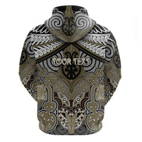 Aotearoa Iwi Waikato Tainui Personalised Zip Hoodie Maori Kowhaiwhai Pattern LT19 - Polynesian Pride