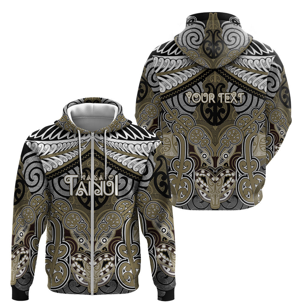 Aotearoa Iwi Waikato Tainui Personalised Zip Hoodie Maori Kowhaiwhai Pattern LT19 - Polynesian Pride