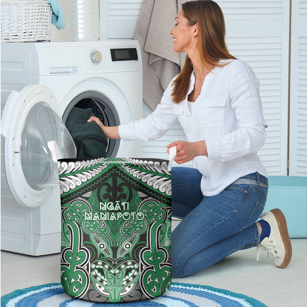 Aotearoa Iwi Ngati Maniapoto Laundry Basket Maori Kowhaiwhai Pattern LT19 - Polynesian Pride