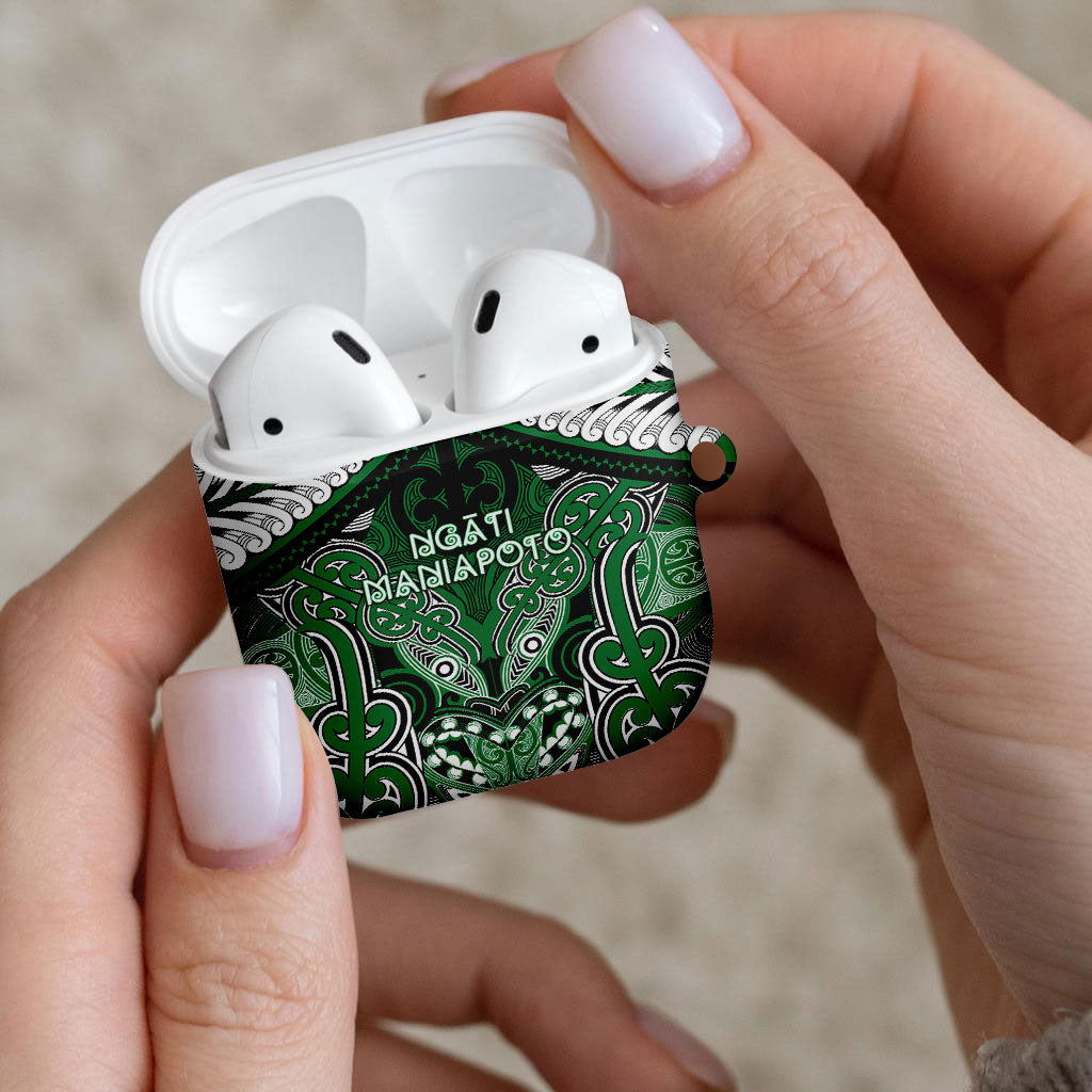 Aotearoa Iwi Ngati Maniapoto AirPods Case Maori Kowhaiwhai Pattern LT19 - Polynesian Pride