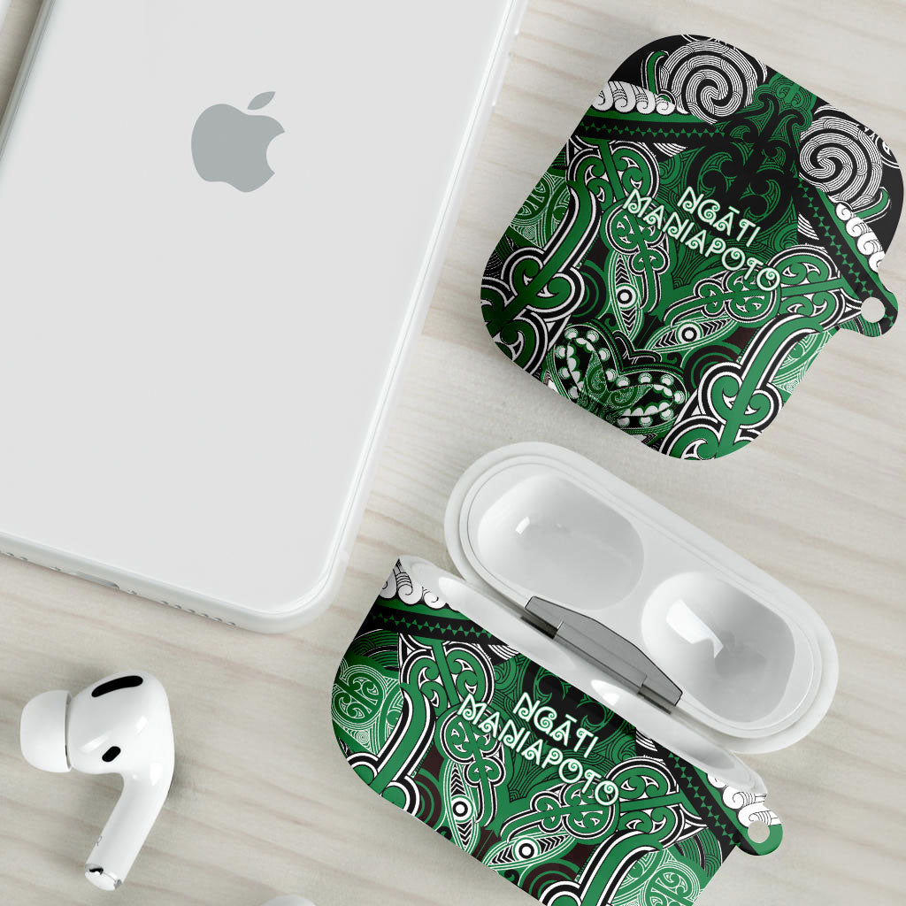 Aotearoa Iwi Ngati Maniapoto AirPods Case Maori Kowhaiwhai Pattern LT19 - Polynesian Pride