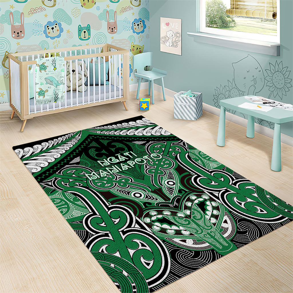 Aotearoa Iwi Ngati Maniapoto Area Rug Maori Kowhaiwhai Pattern LT19 - Polynesian Pride