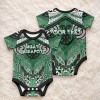 Aotearoa Iwi Ngati Maniapoto Personalised Baby Onesie Maori Kowhaiwhai Pattern LT19 - Polynesian Pride