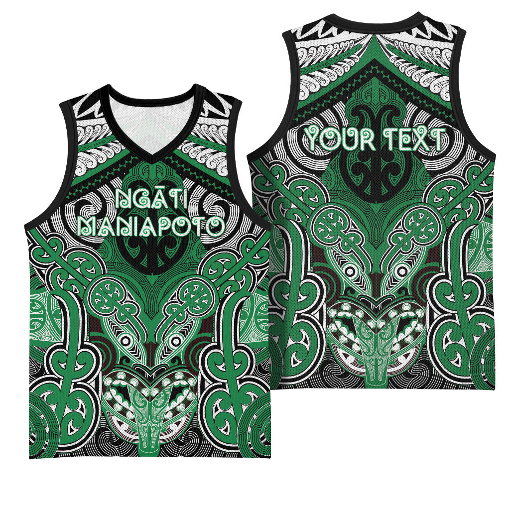 Aotearoa Iwi Ngati Maniapoto Personalised Basketball Jersey Maori Kowhaiwhai Pattern LT19 - Polynesian Pride
