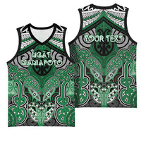 Aotearoa Iwi Ngati Maniapoto Personalised Basketball Jersey Maori Kowhaiwhai Pattern LT19 - Polynesian Pride