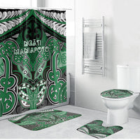 Aotearoa Iwi Ngati Maniapoto Bathroom Set Maori Kowhaiwhai Pattern LT19 Bathroom Set (4 pcs) Green - Polynesian Pride