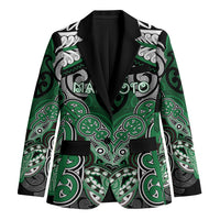 Aotearoa Iwi Ngati Maniapoto Personalised Blazer Maori Kowhaiwhai Pattern LT19 Unisex Green - Polynesian Pride