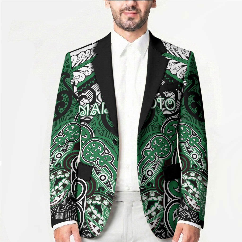 Aotearoa Iwi Ngati Maniapoto Personalised Blazer Maori Kowhaiwhai Pattern LT19 - Polynesian Pride