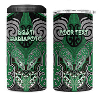 Aotearoa Iwi Ngati Maniapoto Personalised 4 in 1 Can Cooler Tumbler Maori Kowhaiwhai Pattern LT19 One Size: 16 oz Green - Polynesian Pride