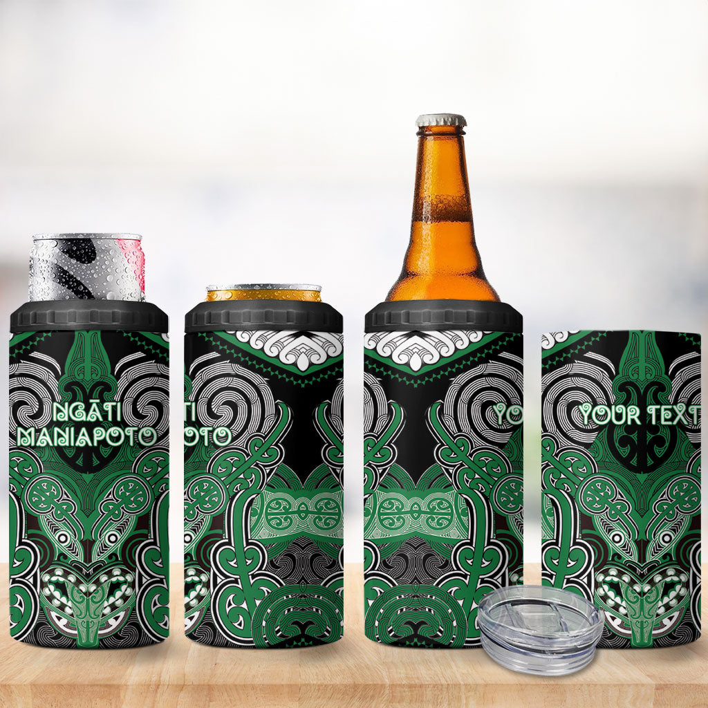 Aotearoa Iwi Ngati Maniapoto Personalised 4 in 1 Can Cooler Tumbler Maori Kowhaiwhai Pattern LT19 - Polynesian Pride