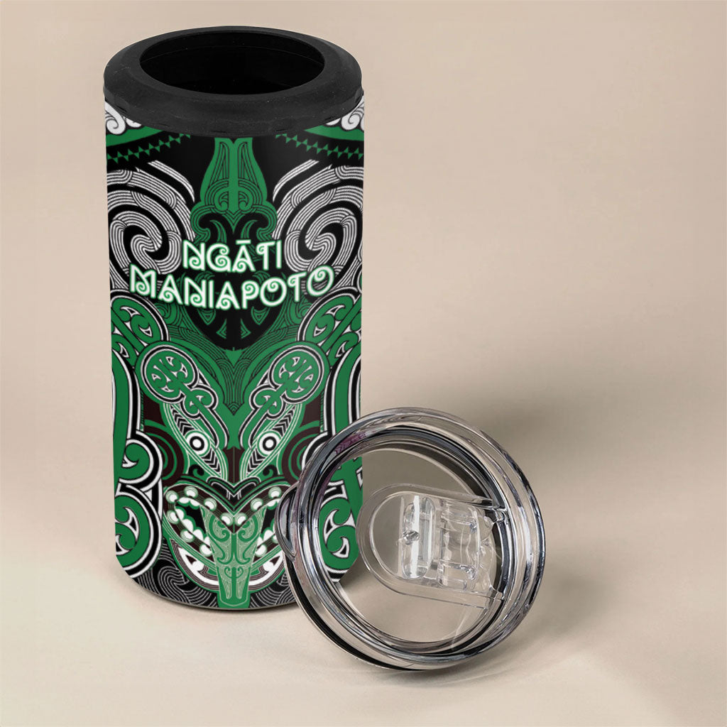 Aotearoa Iwi Ngati Maniapoto Personalised 4 in 1 Can Cooler Tumbler Maori Kowhaiwhai Pattern LT19 - Polynesian Pride