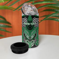 Aotearoa Iwi Ngati Maniapoto Personalised 4 in 1 Can Cooler Tumbler Maori Kowhaiwhai Pattern LT19 - Polynesian Pride
