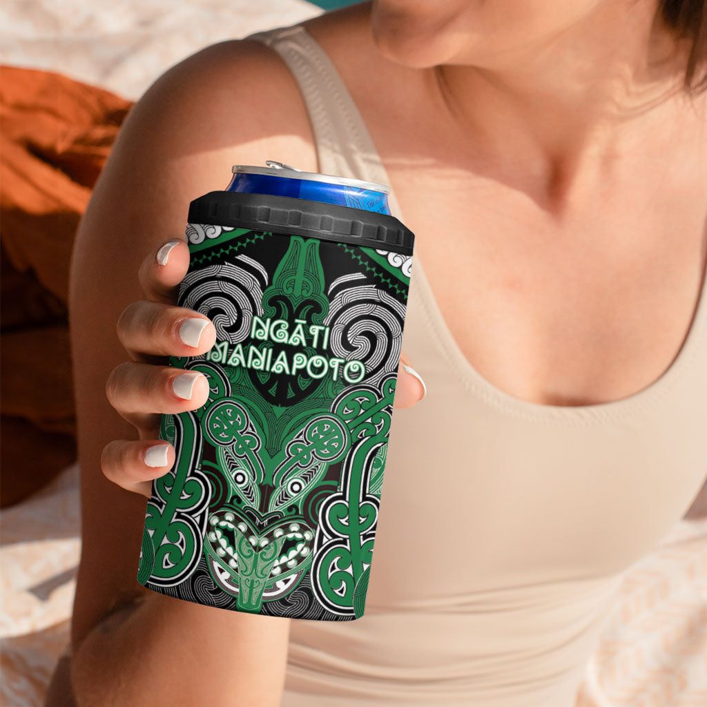 Aotearoa Iwi Ngati Maniapoto Personalised 4 in 1 Can Cooler Tumbler Maori Kowhaiwhai Pattern LT19 - Polynesian Pride