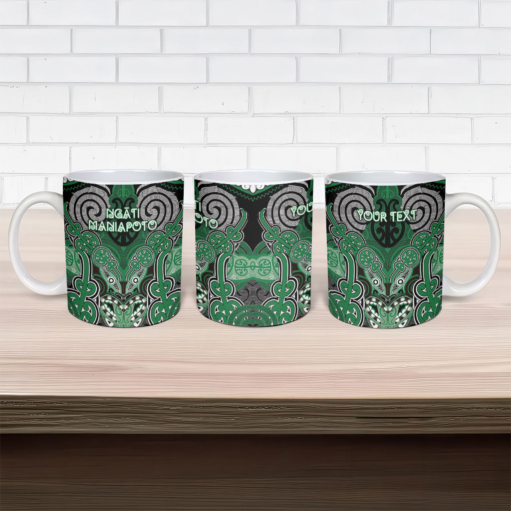 Aotearoa Iwi Ngati Maniapoto Personalised Ceramic Mug Maori Kowhaiwhai Pattern LT19 - Polynesian Pride