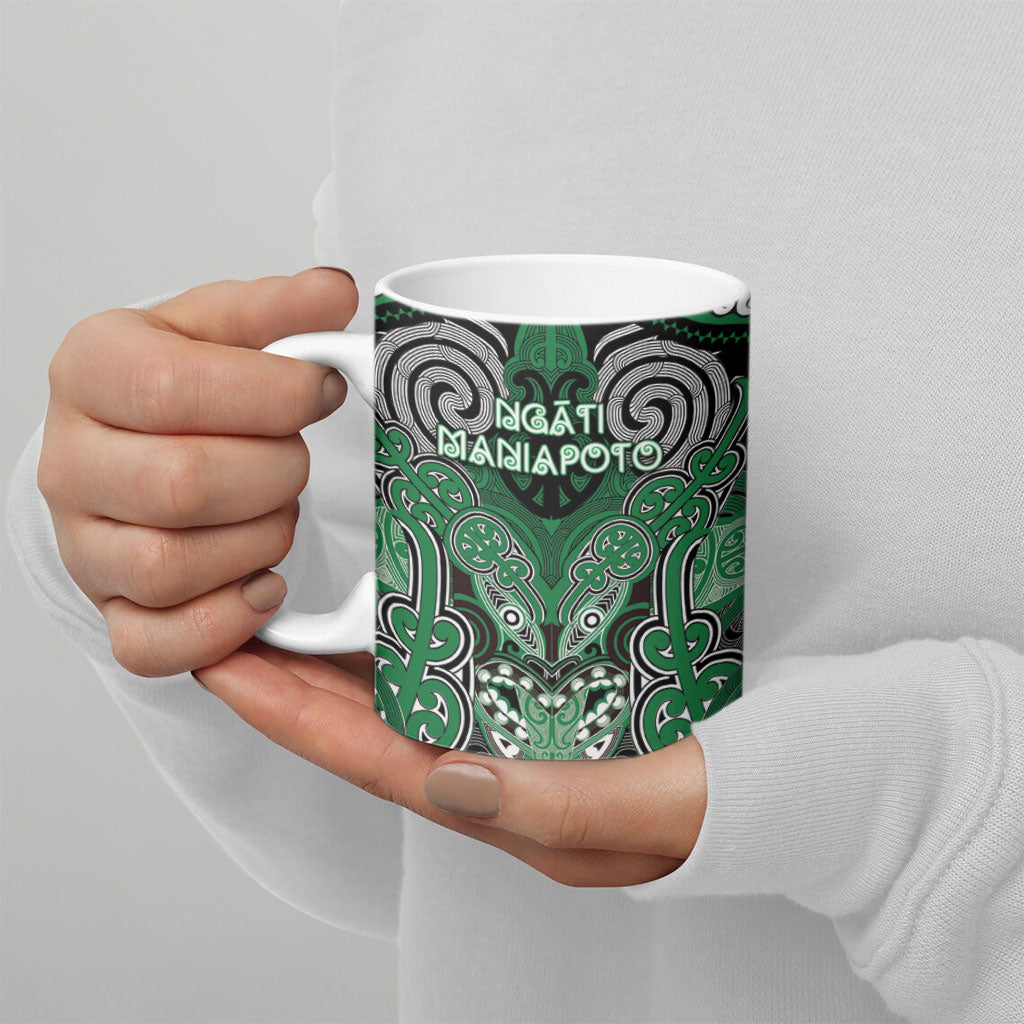 Aotearoa Iwi Ngati Maniapoto Personalised Ceramic Mug Maori Kowhaiwhai Pattern LT19 - Polynesian Pride