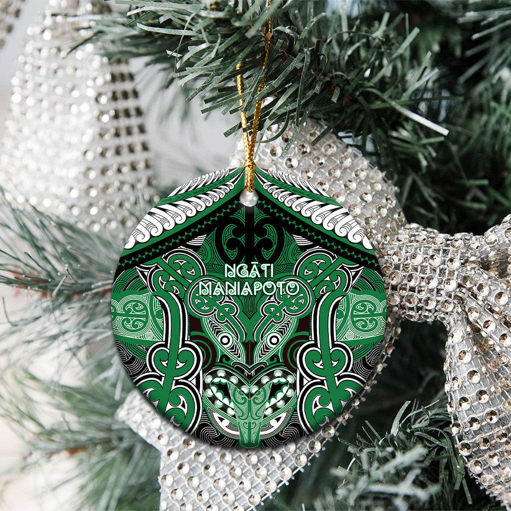 Aotearoa Iwi Ngati Maniapoto Personalised Ceramic Ornament Maori Kowhaiwhai Pattern LT19 - Polynesian Pride