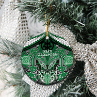 Aotearoa Iwi Ngati Maniapoto Personalised Ceramic Ornament Maori Kowhaiwhai Pattern LT19 - Polynesian Pride