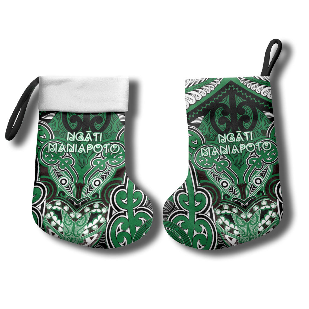 Aotearoa Iwi Ngati Maniapoto Personalised Christmas Stocking Maori Kowhaiwhai Pattern LT19 - Polynesian Pride