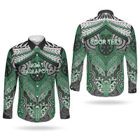 Aotearoa Iwi Ngati Maniapoto Personalised Couples Matching Summer Maxi Dress and Long Sleeve Button Shirt Maori Kowhaiwhai Pattern LT19 - Polynesian Pride