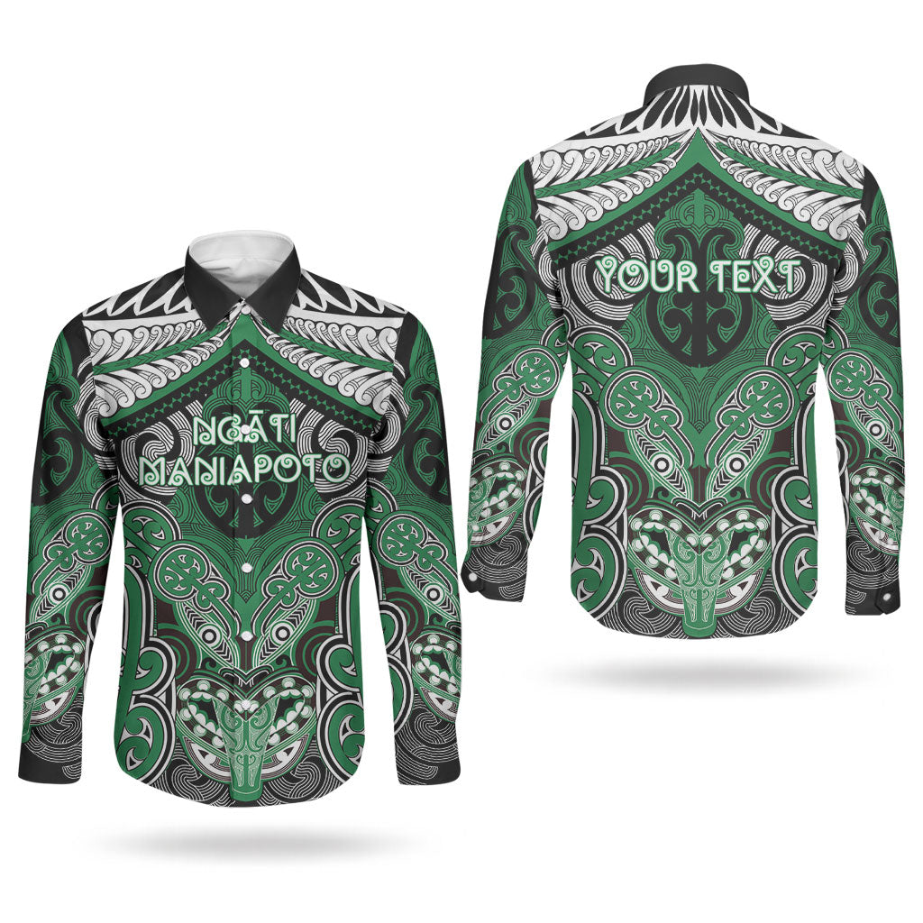 Aotearoa Iwi Ngati Maniapoto Personalised Couples Matching Tank Maxi Dress and Long Sleeve Button Shirt Maori Kowhaiwhai Pattern LT19 - Polynesian Pride
