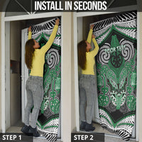 Aotearoa Iwi Ngati Maniapoto Personalised Door Cover Maori Kowhaiwhai Pattern LT19 - Polynesian Pride