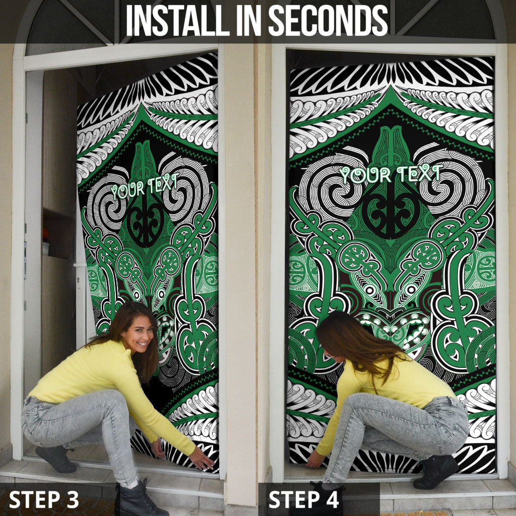 Aotearoa Iwi Ngati Maniapoto Personalised Door Cover Maori Kowhaiwhai Pattern LT19 - Polynesian Pride