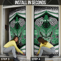 Aotearoa Iwi Ngati Maniapoto Personalised Door Cover Maori Kowhaiwhai Pattern LT19 - Polynesian Pride